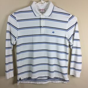 ❌SOLD❌ Brooks Brothers White Blue L/S Polo Shirt